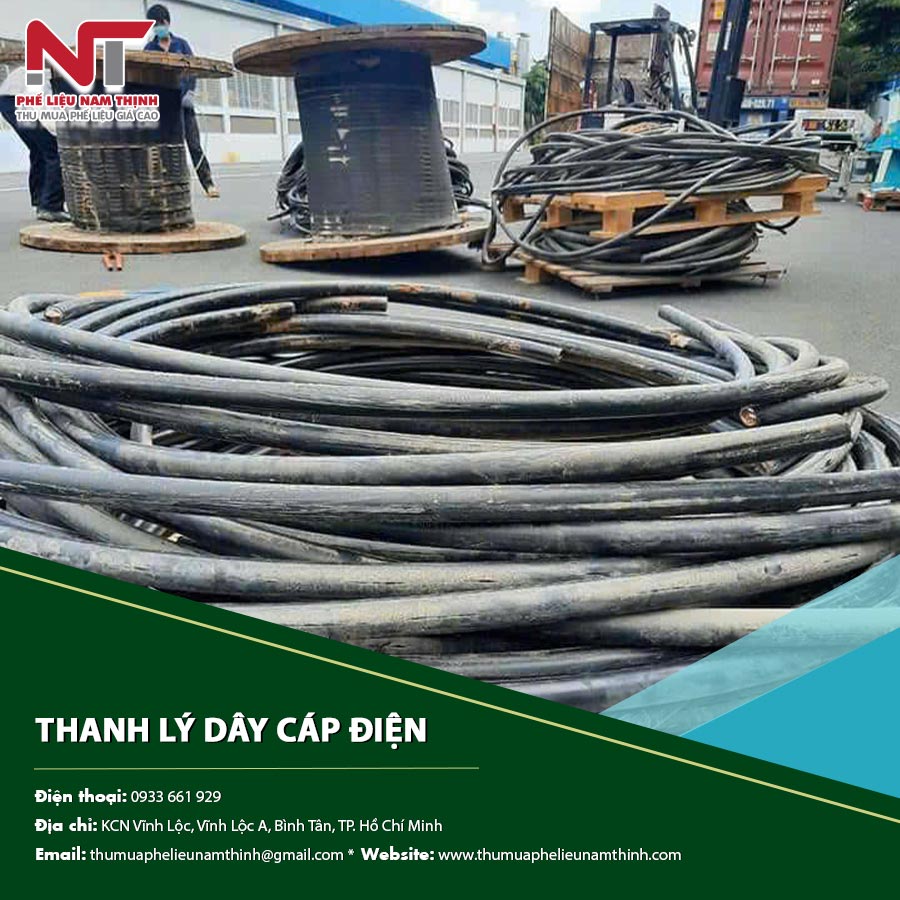 Thanh lý dây cáp điện số lượng lớn với giá thu mua cao. Thanh lý dây cáp điện số lượng lớn với giá thu mua cao.